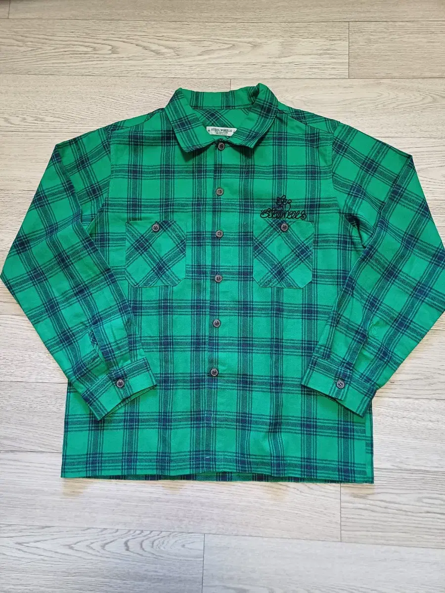 Steel Wheels Herringbone Shirt Green S