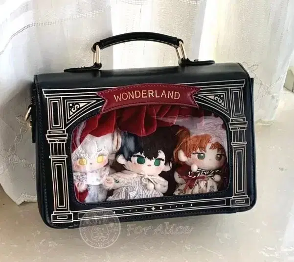 Alice Som Doll Ita Bag Burgundy White