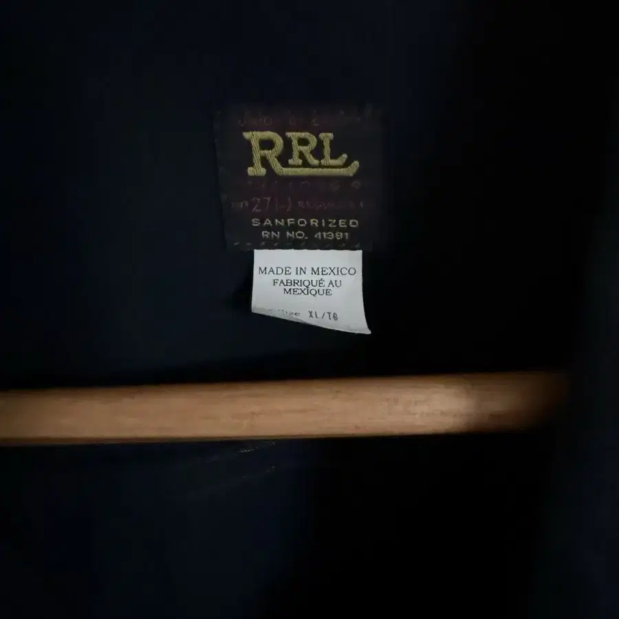 RRL LOT 271 블랙 흑청 데님 자켓