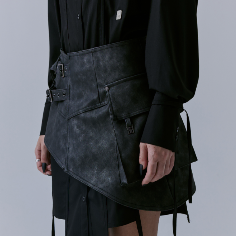 트리밍버드 Belted Layered [Charcoal]