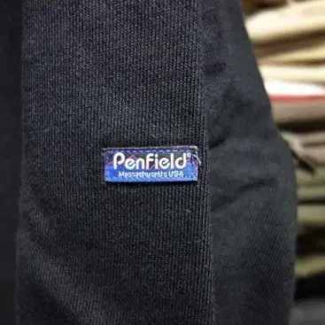 Penfield 펜필드 나일론 패치 맨투맨 블랙 M (100)