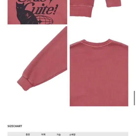 디스펑크 CHIC CUTIE PIGMENT SWEATSHIRT(PINK)