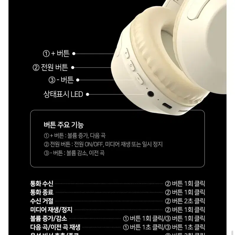 [스카이] 핏 에센스 멀티포인트 블루투스 무선 헤드셋 IM-H25 블랙