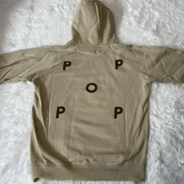 POP TRADING COMPANY 베이지 후드티