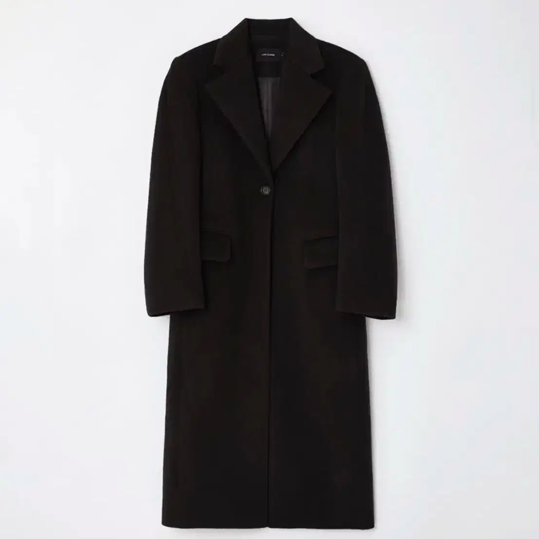 로우클래식 커브 슬리브 코트 다크브라운 curve sleeve coat