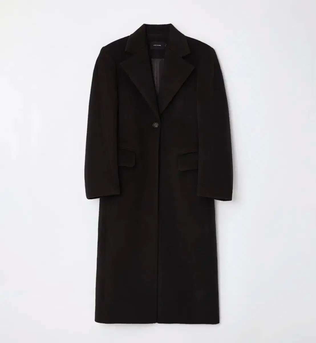 로우클래식 커브 슬리브 코트 다크브라운 curve sleeve coat