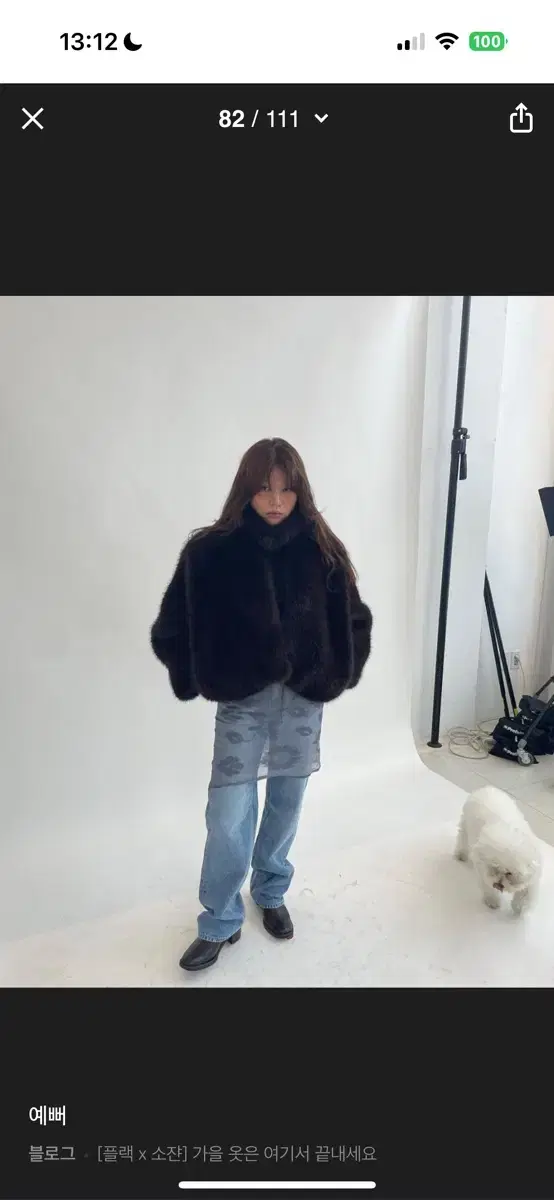 소쟌 플랙 퍼자켓 plac fur jacket