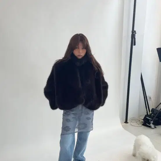 소쟌 플랙 퍼자켓 plac fur jacket