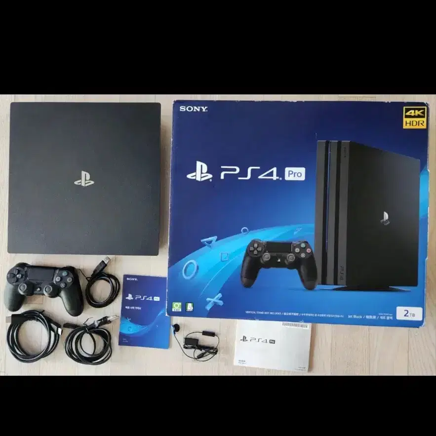 PS4 Pro(플스4 프로) 7218C 2T 2테라 제트블  본체 박스셋