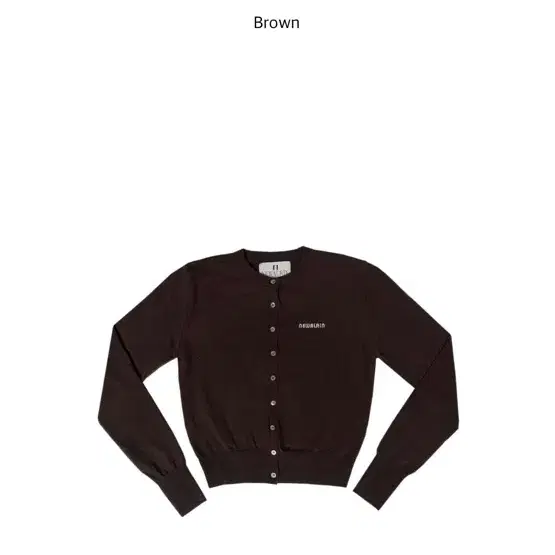 뉴얼린 Basic Cashmere Knit Cardigan brown