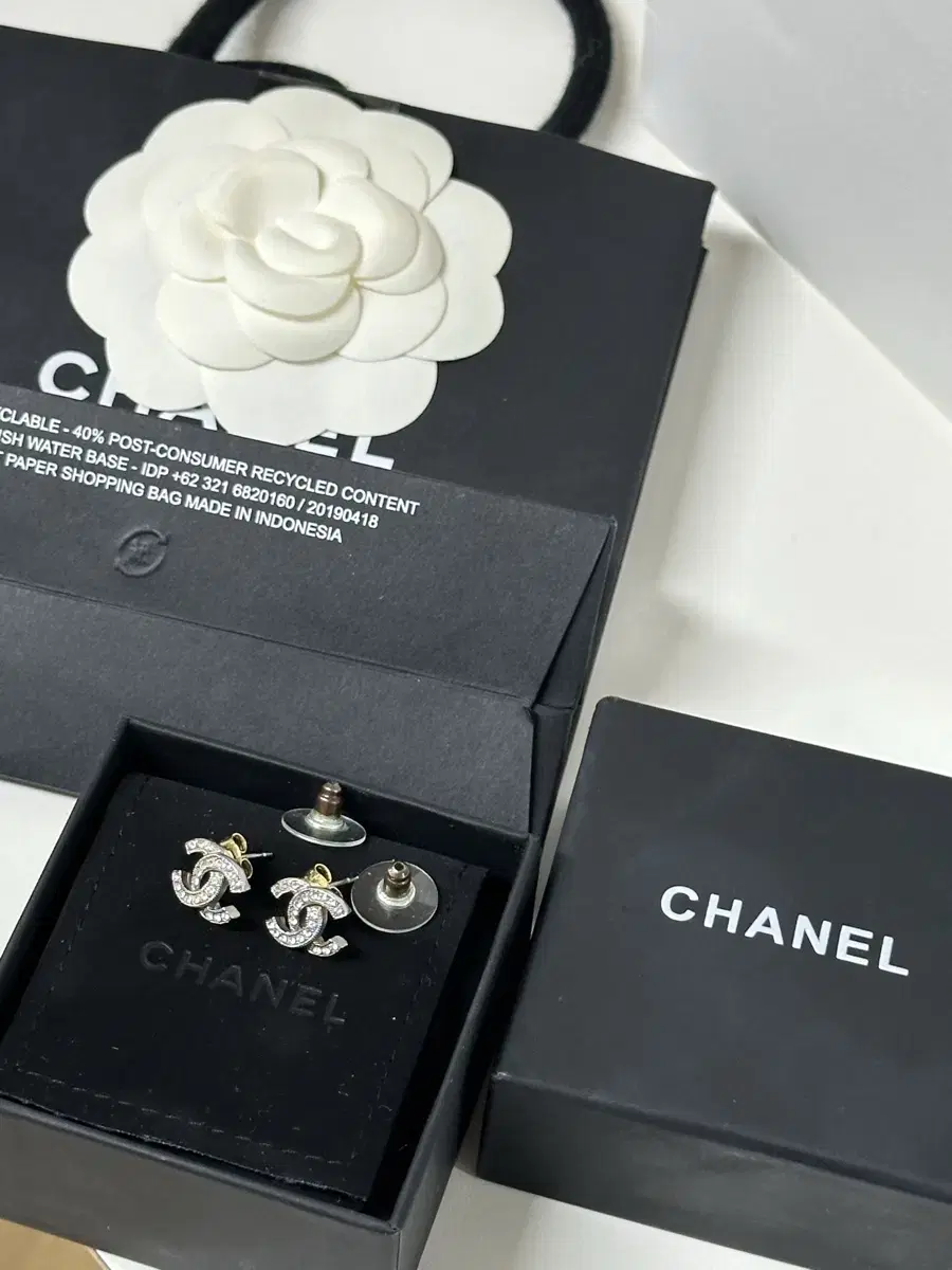 Sell Chanel CC Logo Earrings Silver A88429