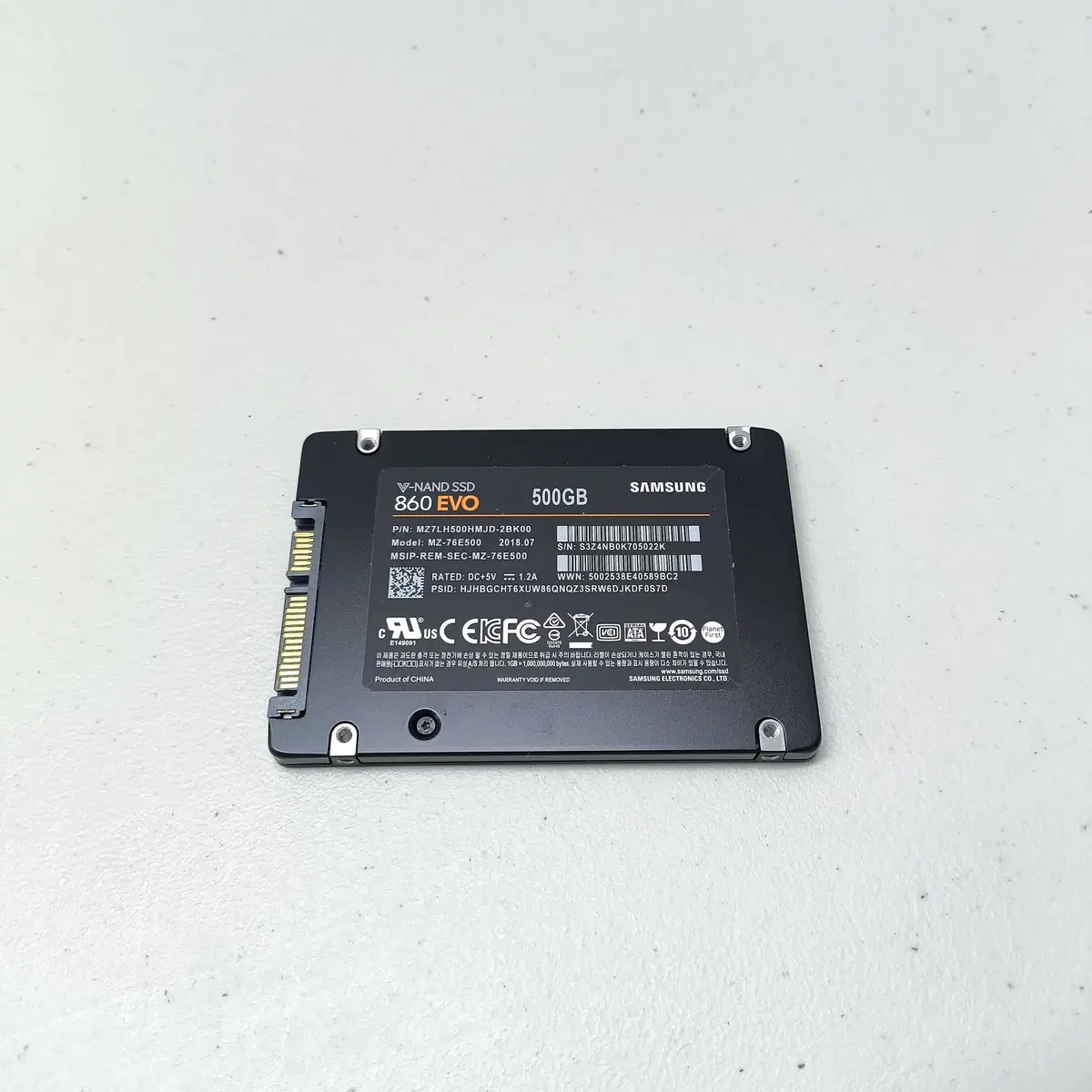 삼성 860EVO 500기가 에보 검수 완료 SSD