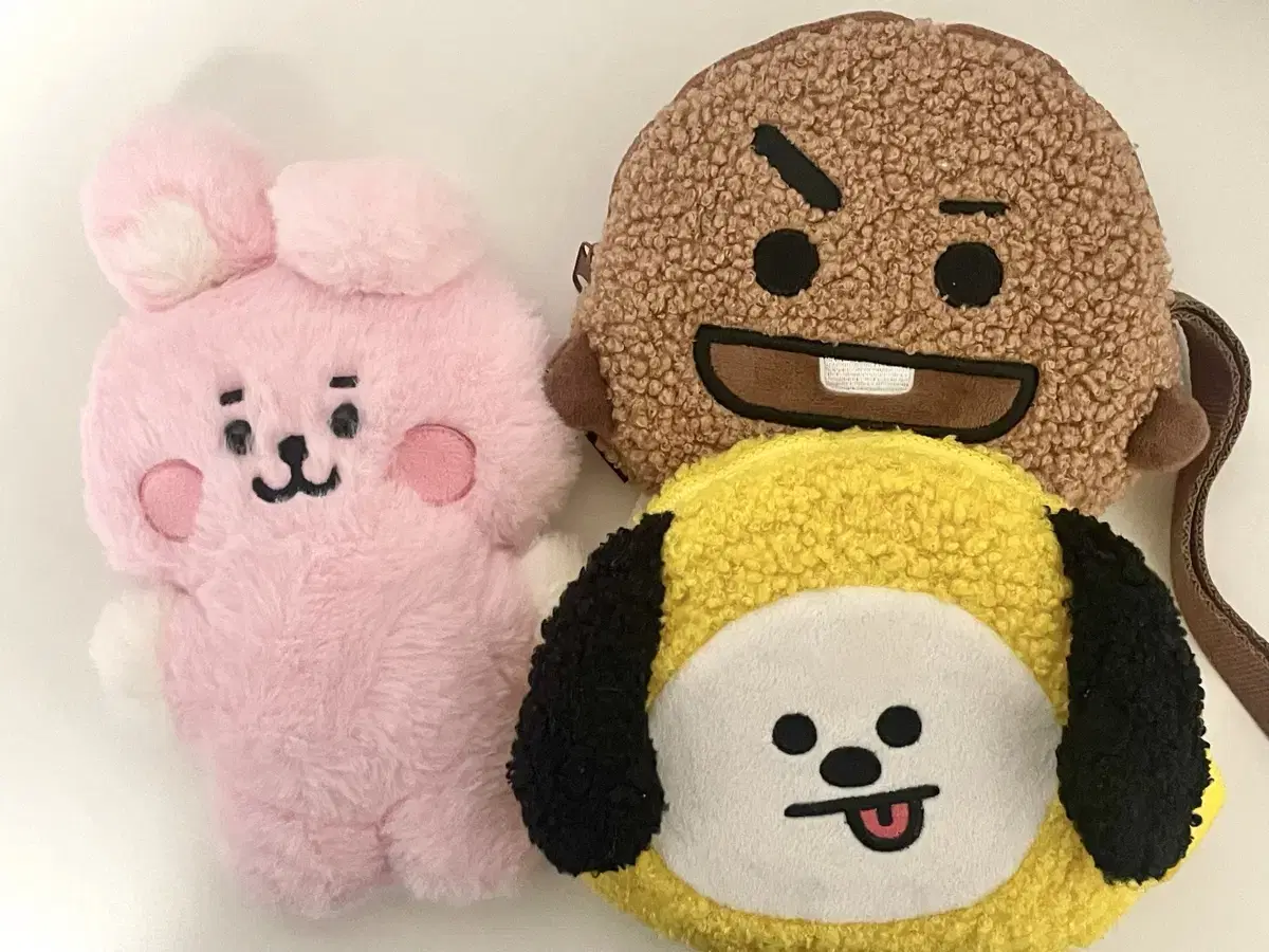 일괄) bt21 치미 부클파우치 슈키 부클파우치 쿠키인형 지민 정국포카