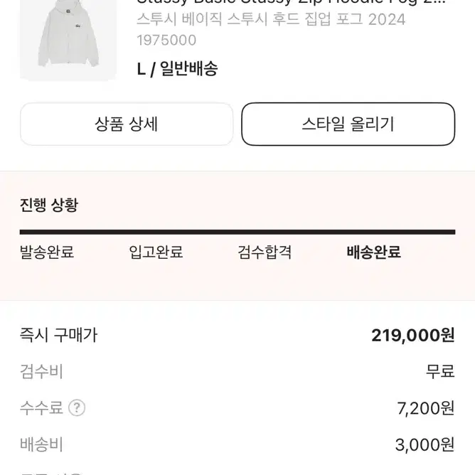 스투시 후드집업