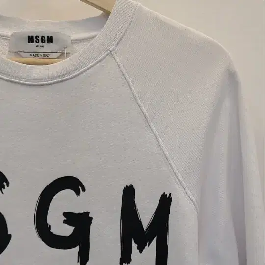 MSGM    S     화이트   맨투맨