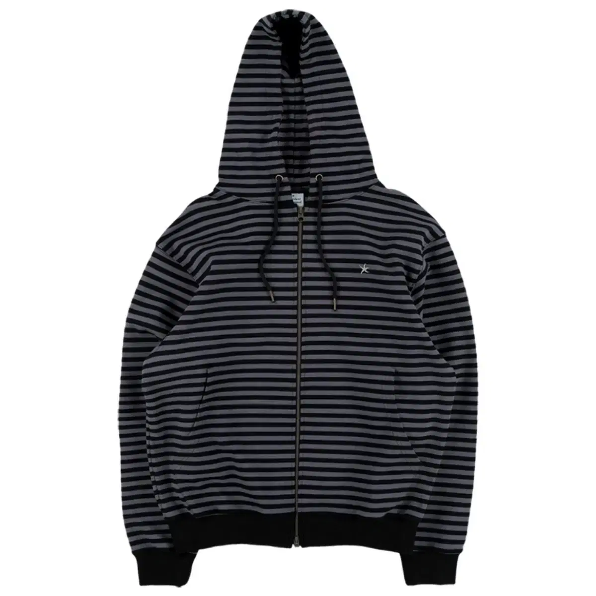 TCM stripe hooded zip-up (c/b)