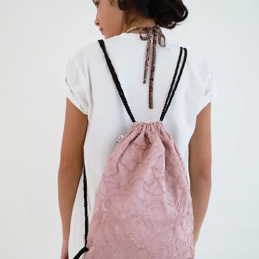 콜로신스 스트링백 EBONY TREE BAG JAQUARD ROSY