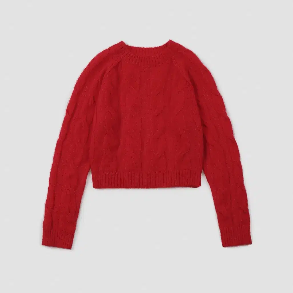 리본빛ribbonbit Praga cable knit - red