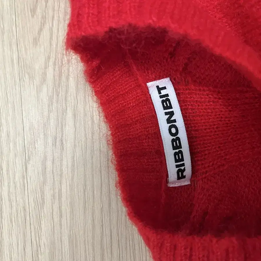 리본빛ribbonbit Praga cable knit - red