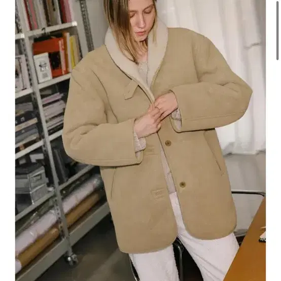 레터 무스탕 Ben shearling coat (beige)