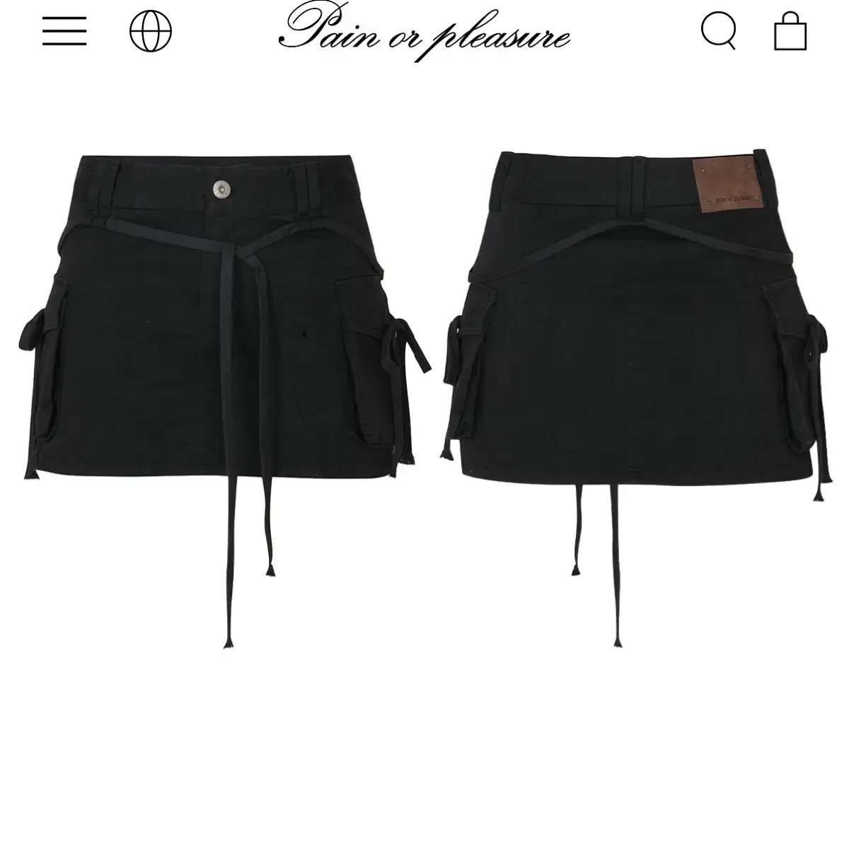 페오플 페인오어플레져 LIV Mini Skirt Black