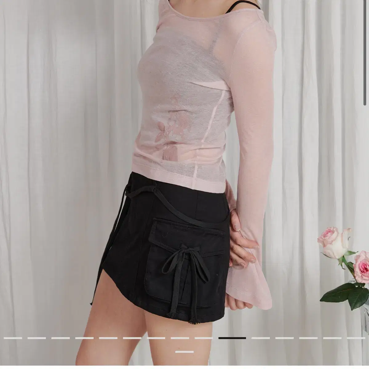 페오플 페인오어플레져 LIV Mini Skirt Black