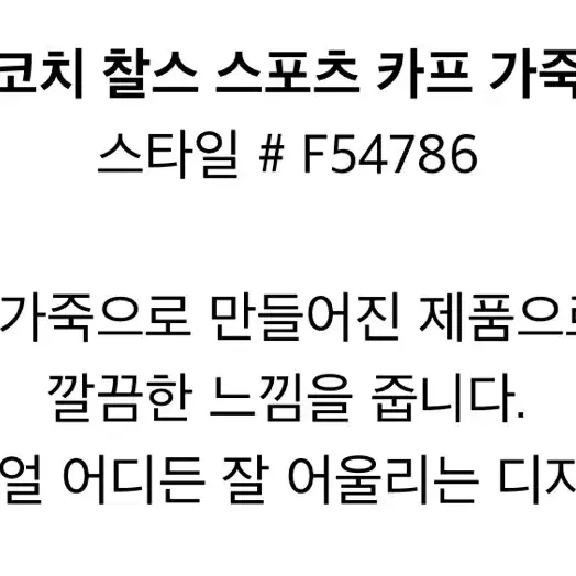 코치 찰스 가죽 백팩 비즈니스