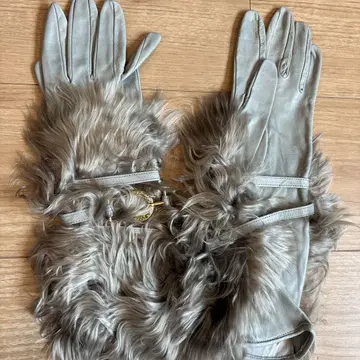 fifi et fafa 구매 가죽과 퍼 소재의 롱 그로브 장갑