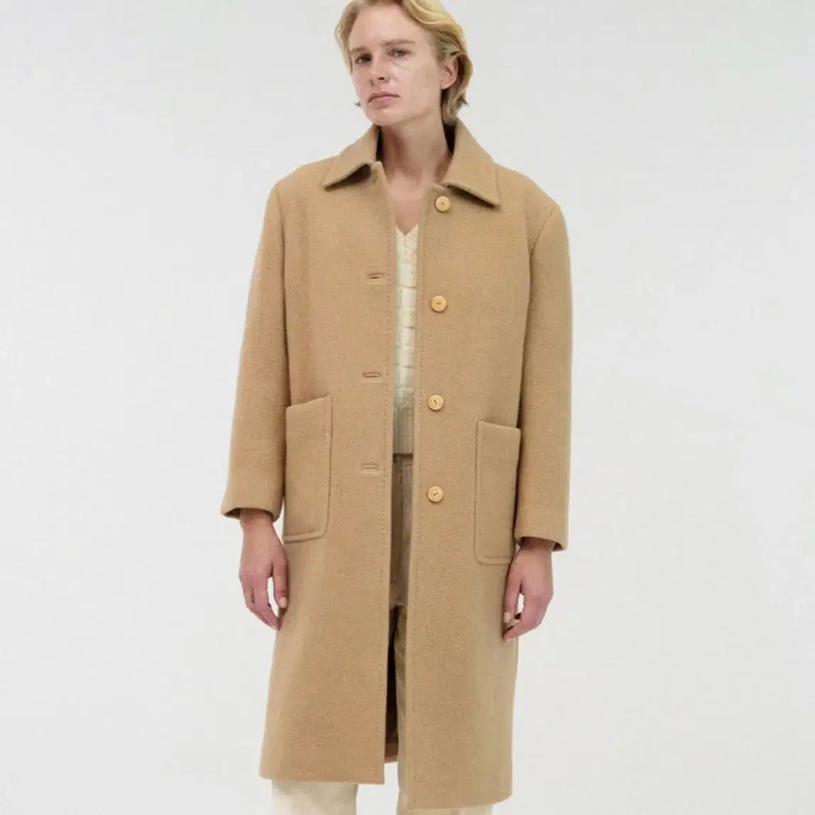 낫띵리튼 로머 울 코트 rohmer long wool coat 베이지