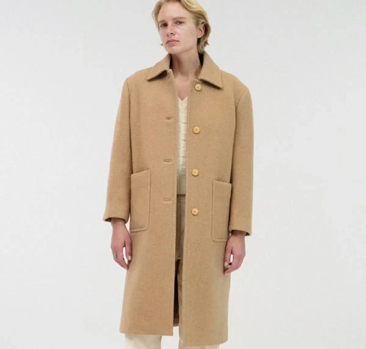 낫띵리튼 로머 울 코트 rohmer long wool coat 베이지