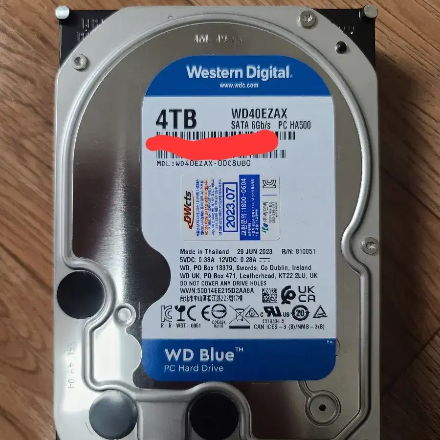 WD BLUE 하드디스크 4TB (WD40EZAZ)