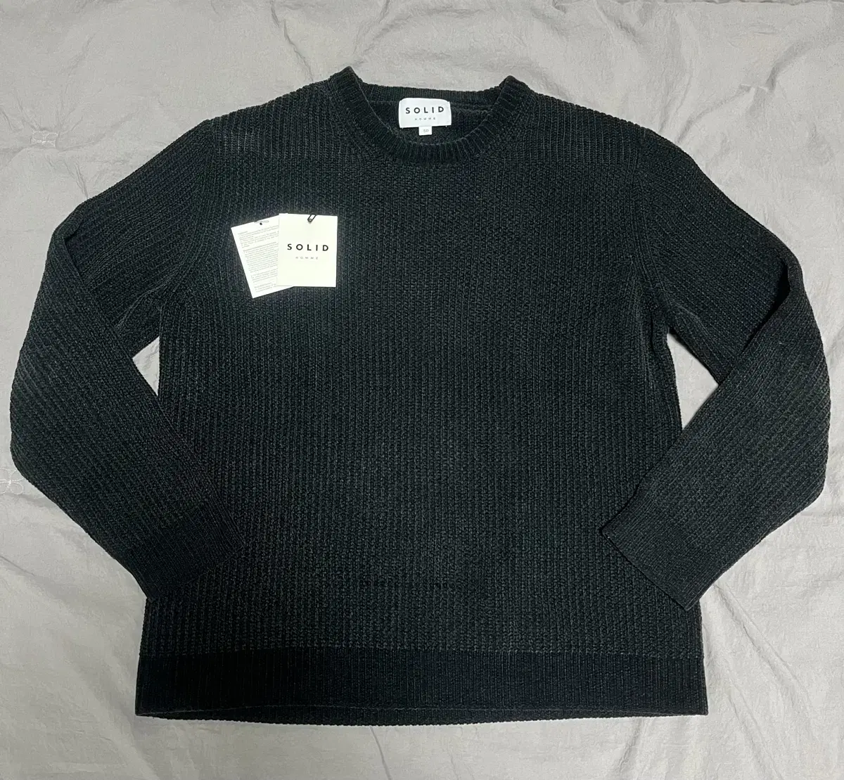 [50] Solid homme velvet knit