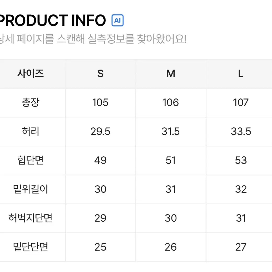 카고 흑청 (실착0회)