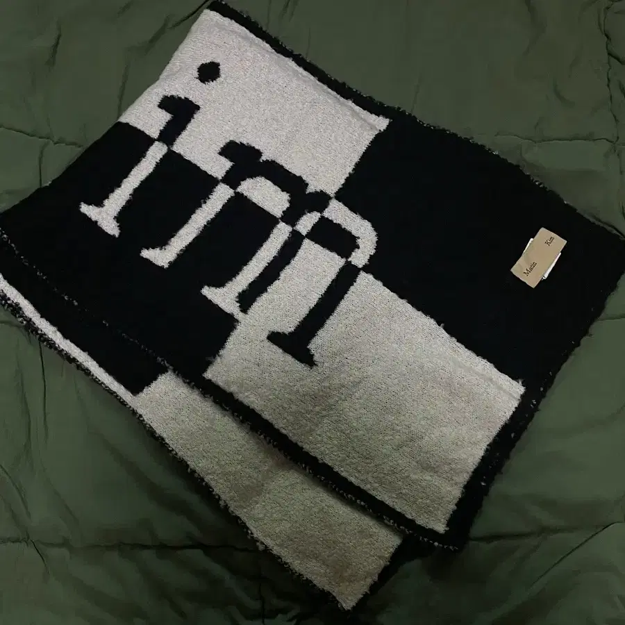 마뗑킴 머플러 LOGO CHECKBOARD MUFFLER