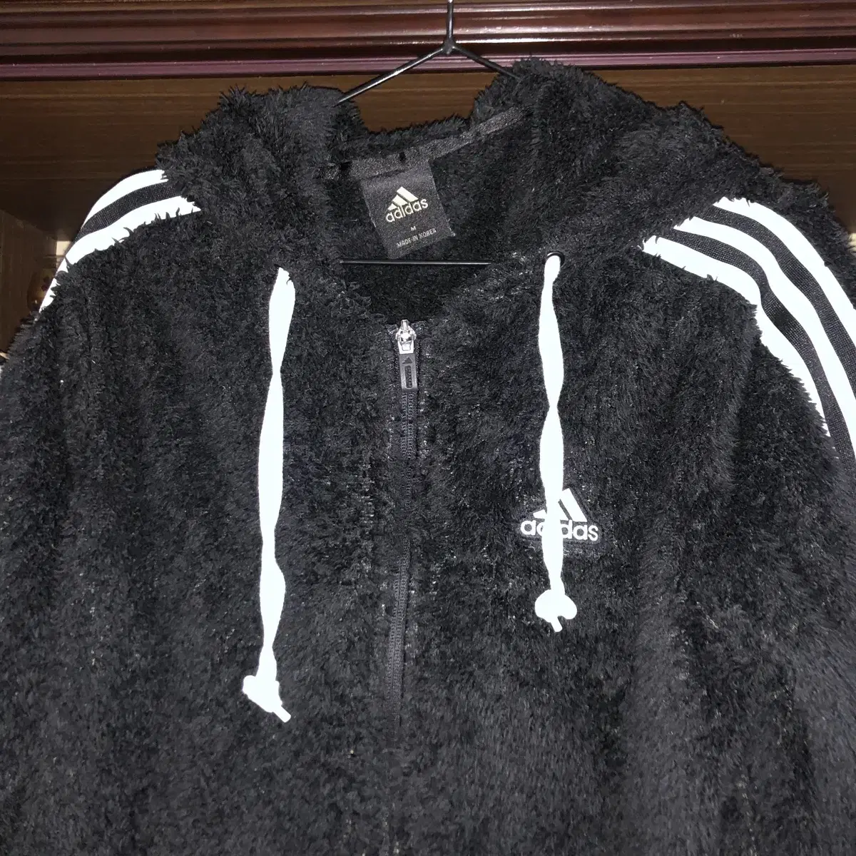 Vintage Adidas black fur two piece set