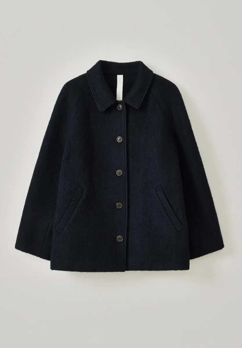 타낫 Eto alpaca wool half coat (navy) 새상품