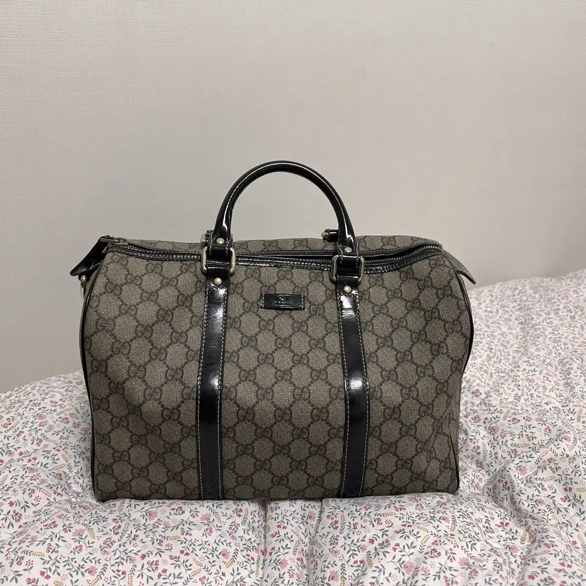 GucciGG Canvas Boston Bag