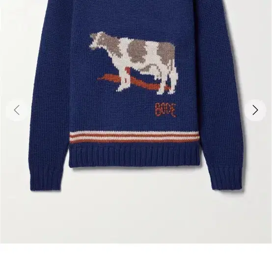 Bode Cattle Sweater navy