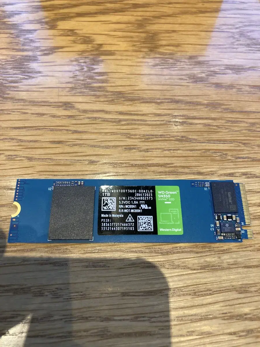 웨스턴디지털. nvme ssd. 1TB.