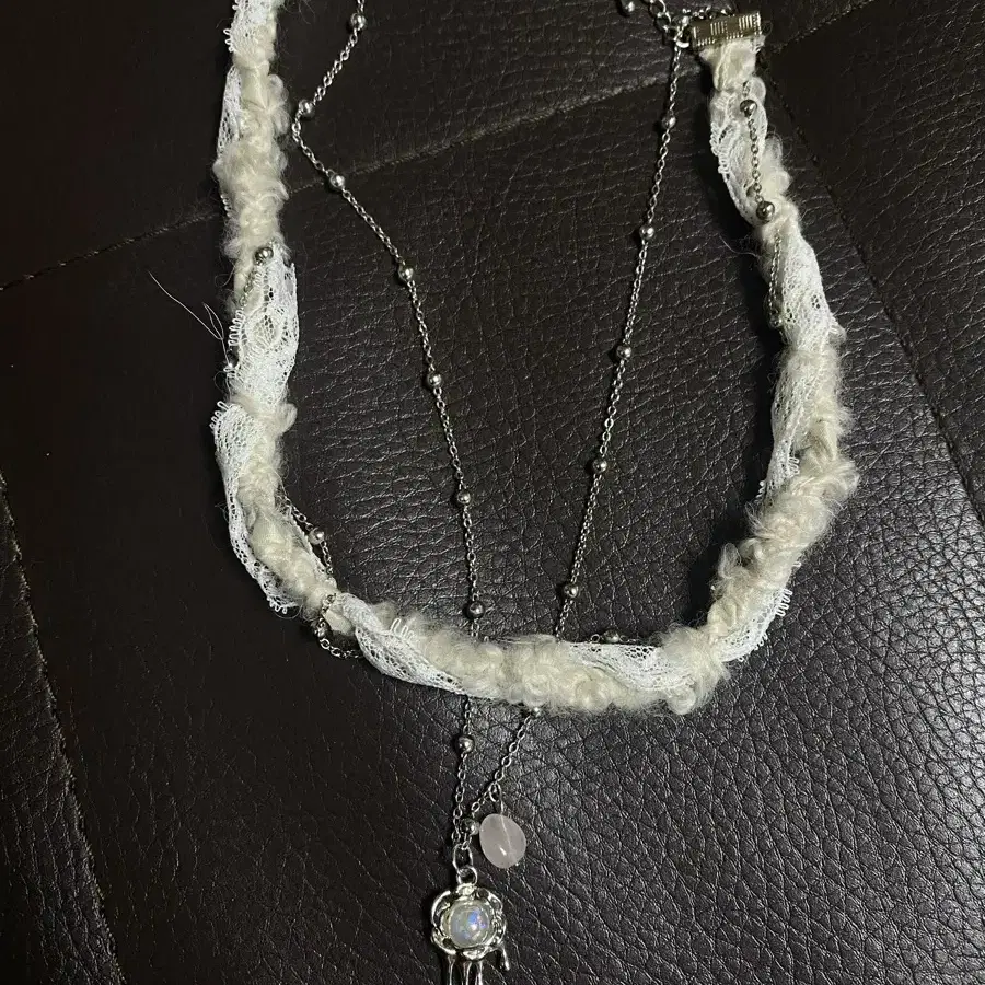 Braided Handmade Necklace (FL-730_White)