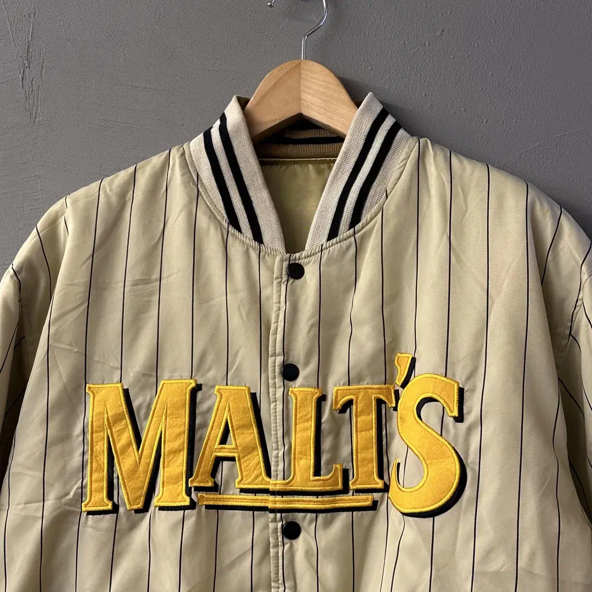 Malts beer 90s 베이스볼 자켓 (XL) 리버시블