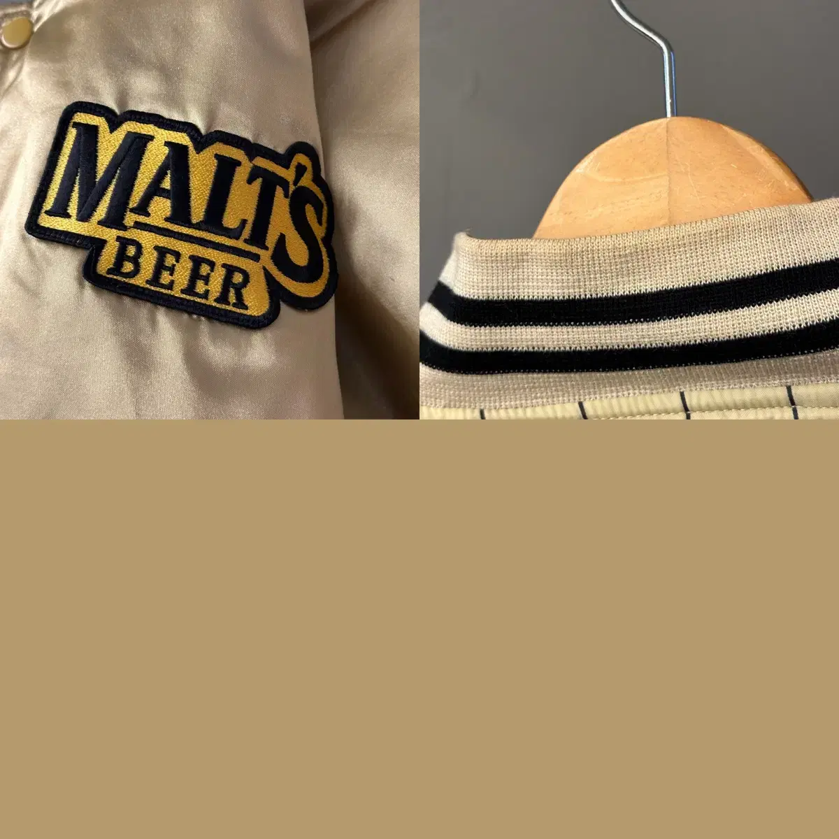 Malts beer 90s 베이스볼 자켓 (XL) 리버시블