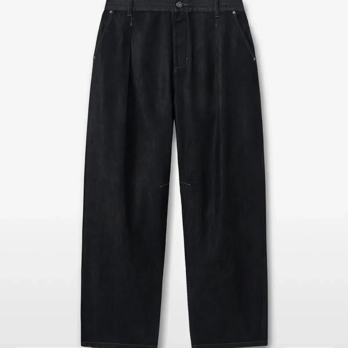 Non-Slouch Denim-Like Pants