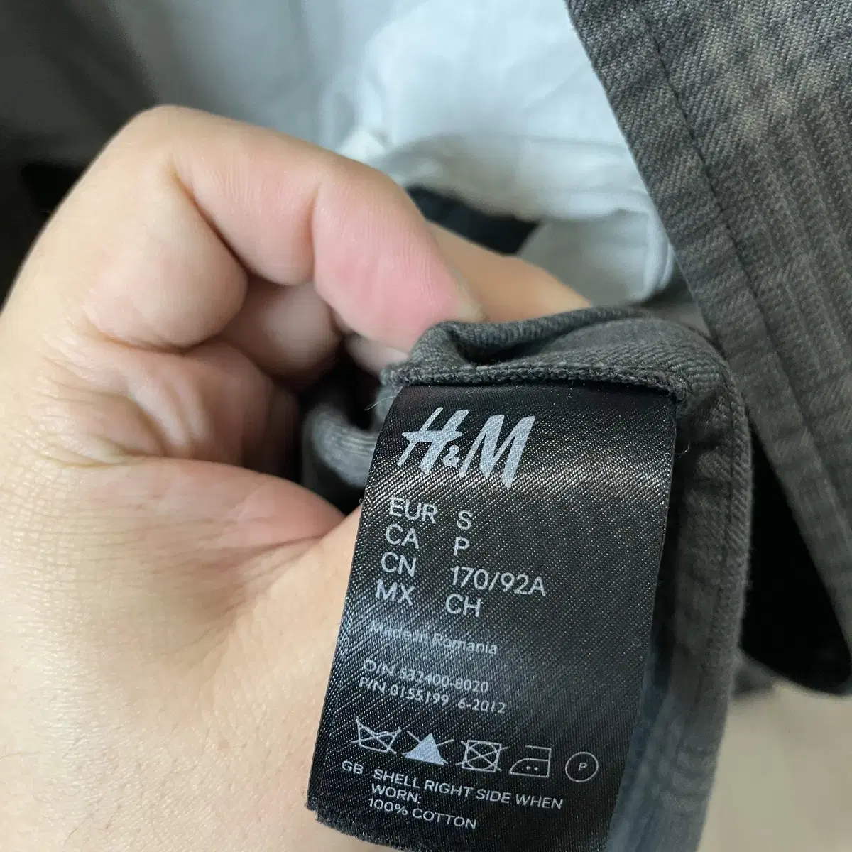 (S) 마르지엘라 x H&M 투톤 언발란스 체크 코트