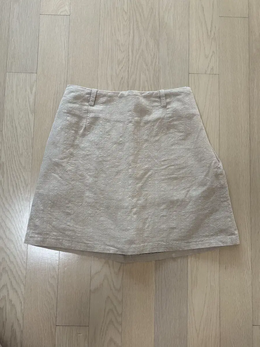 [Sewn 1 time] Light beige linen skirt pants (S-M)