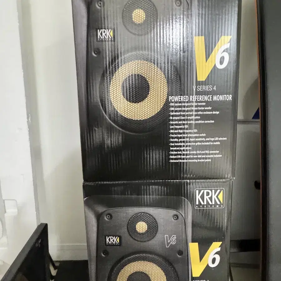 KRK V6S4 검정색 2통