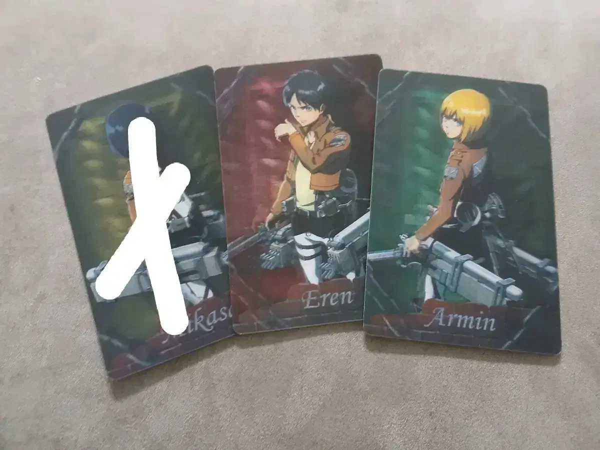 Attack on Titan 3D sticker kard