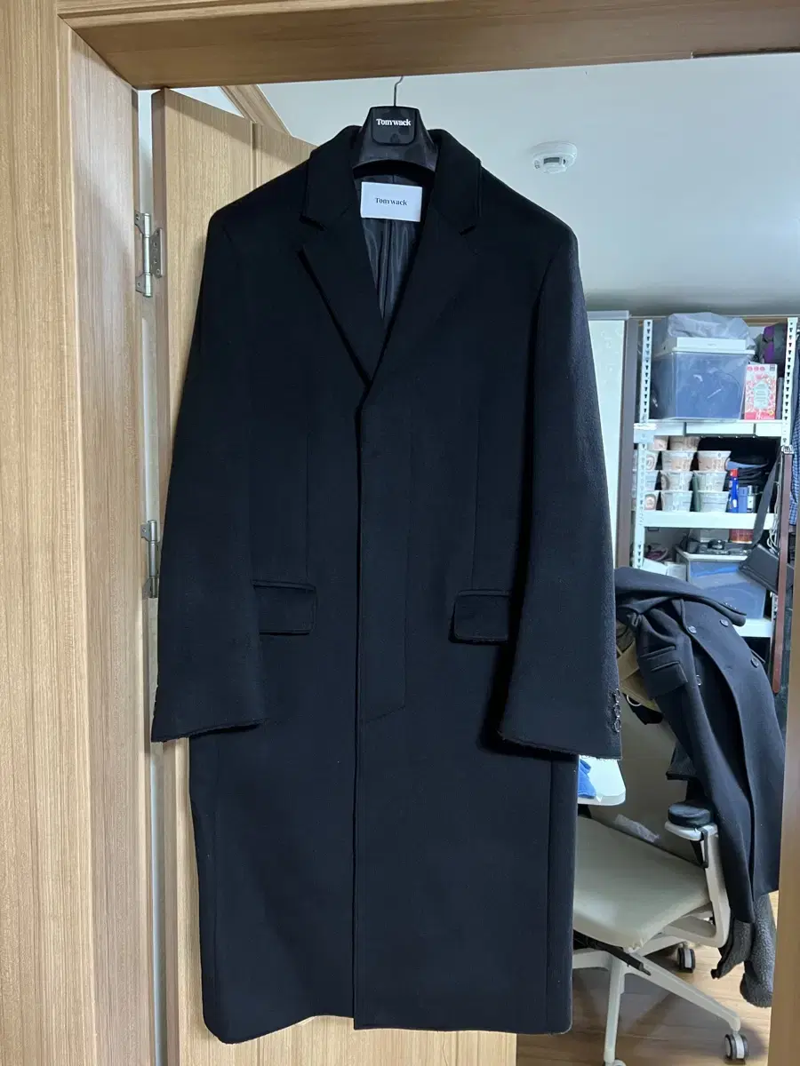 Tony Weck 20FW Cashmere single-cut coat in blackM