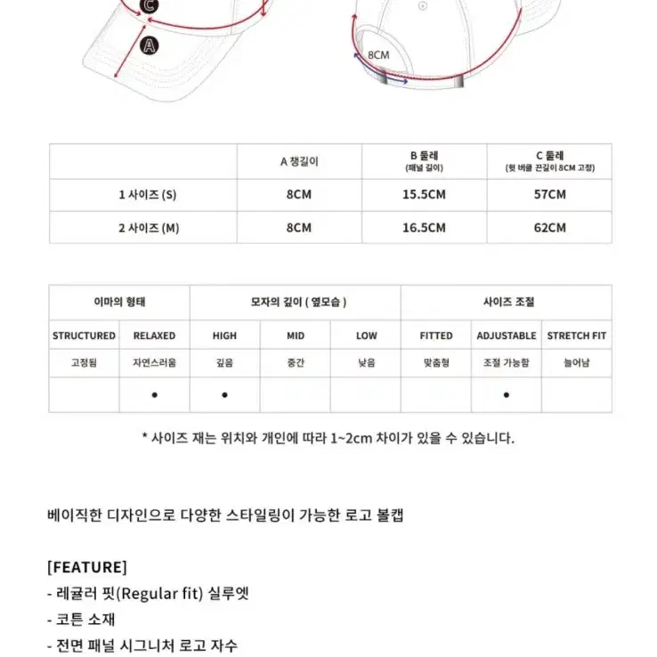 [우알롱] 시그니처 로고 볼캡 오렌지 사이즈S 미개봉 새상품