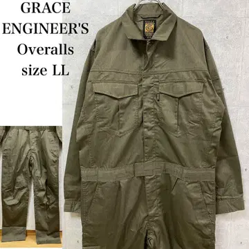GRACE ENGINEER'S 긴팔 커넥팅 오버롤 카키 LL